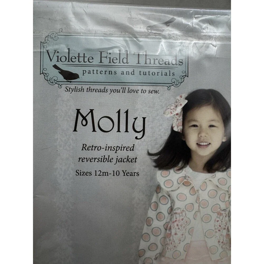 Violette Field Threads Molly Retro Reversible Jacket Pattern Sizes 12 m-10 yrs